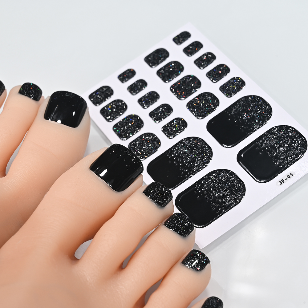 22tips Glitter Toe Nail Sticke - огляд і ціна Full Cover Adhesive