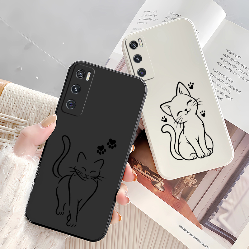 Cute Cat Line Black Phone Case - огляд і ціна Vivo V40