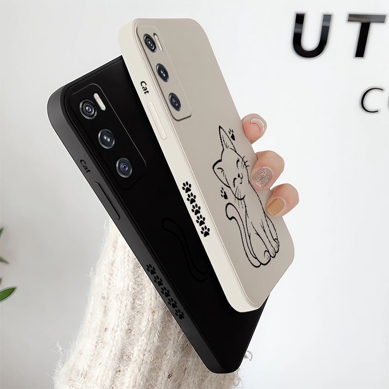 Cute Cat Line Black Phone Case - огляд і ціна Vivo V40